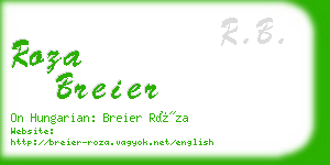 roza breier business card